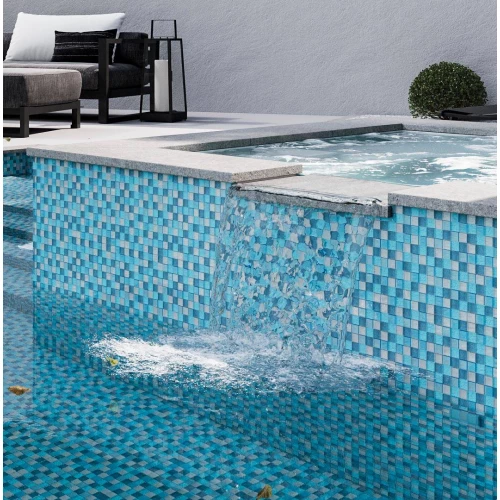 Мозаика Orro Mosaic Кристал Голубая Лагуна 25х25 глянцевая 29,5х29,5