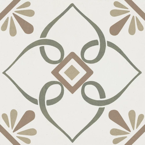 Керамогранит Harmony Peronda Provenza Green Petals матовый многоцветный 3386037790 22,3х22,3 см