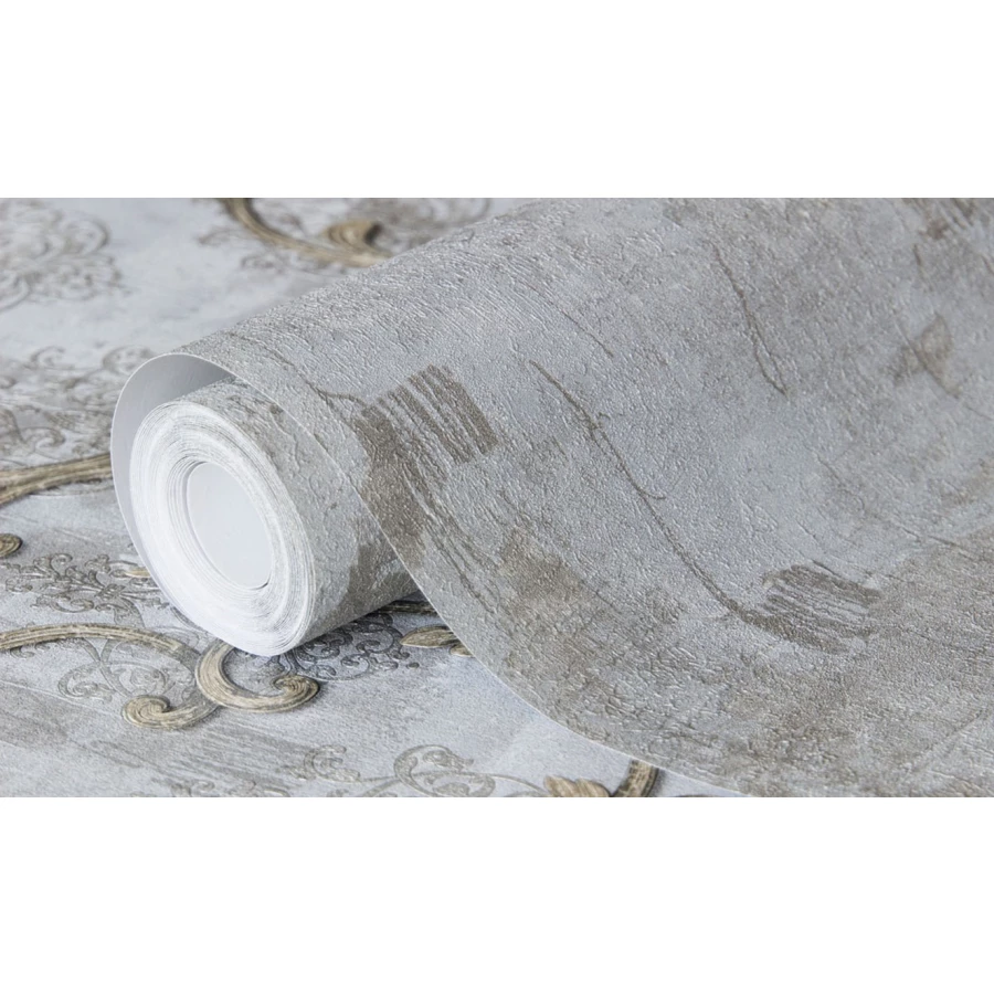 Обои флизелиновые Аспект Ницца серые 70332-42 1,06х10,05 м