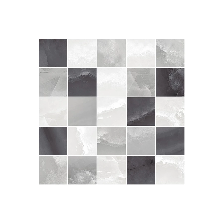 Декор Laparet Prime мозаичный серый микс MM34040 25х25