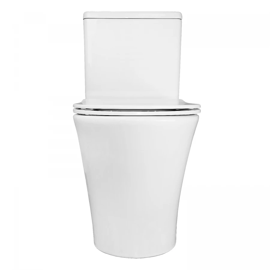 Унитаз-компакт Azario Vois напольный безободковый в комплекте с быстросъемным сиденьем микролифт AZ-1343В 38х64х78.5 см