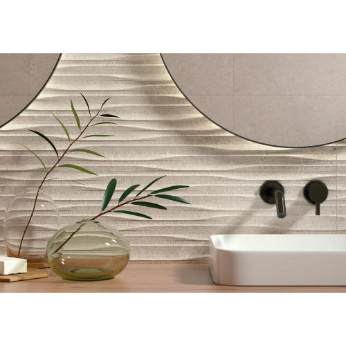 Плитка настенная Peronda Цлуны Санд Десор / Cluny Sand Decor матовая бежевая 40325 100х33,3 см