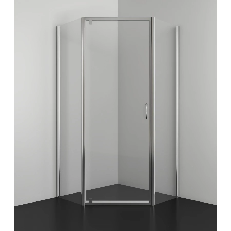 Душевое ограждение Azario Dallas хром прозрачное стекло 5мм AZ-112P 90х90 90х90х200 см