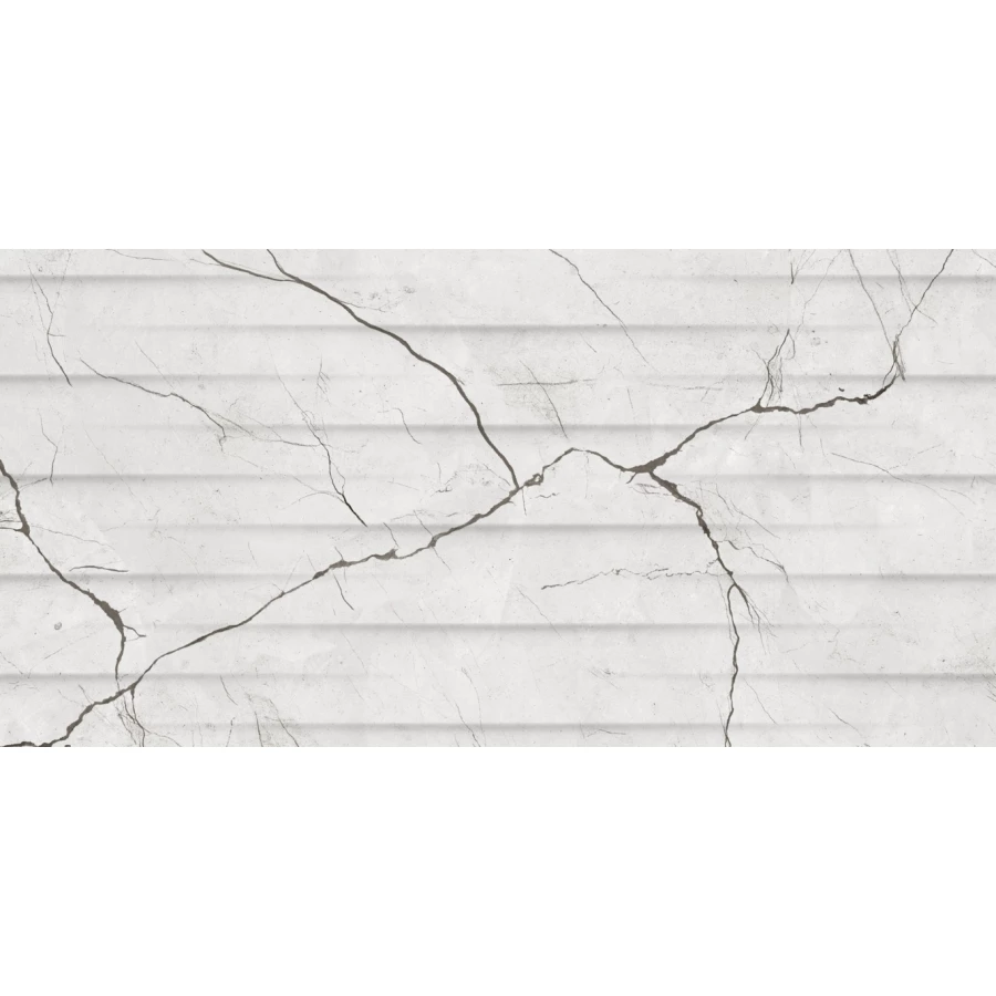 Плитка настенная Eurotile Ceramica Kanpur Decor Luster матовая серая 7930138703586 60х30 см