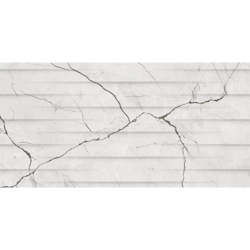 Плитка настенная Eurotile Ceramica Kanpur Decor Luster матовая серая 7930138703586 60х30 см