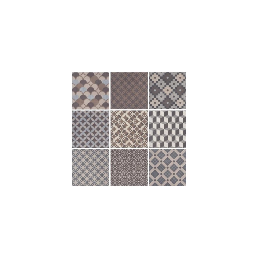 Керамогранит Kerama Marazzi Карнаби-стрит серый орнамент 20*20 см