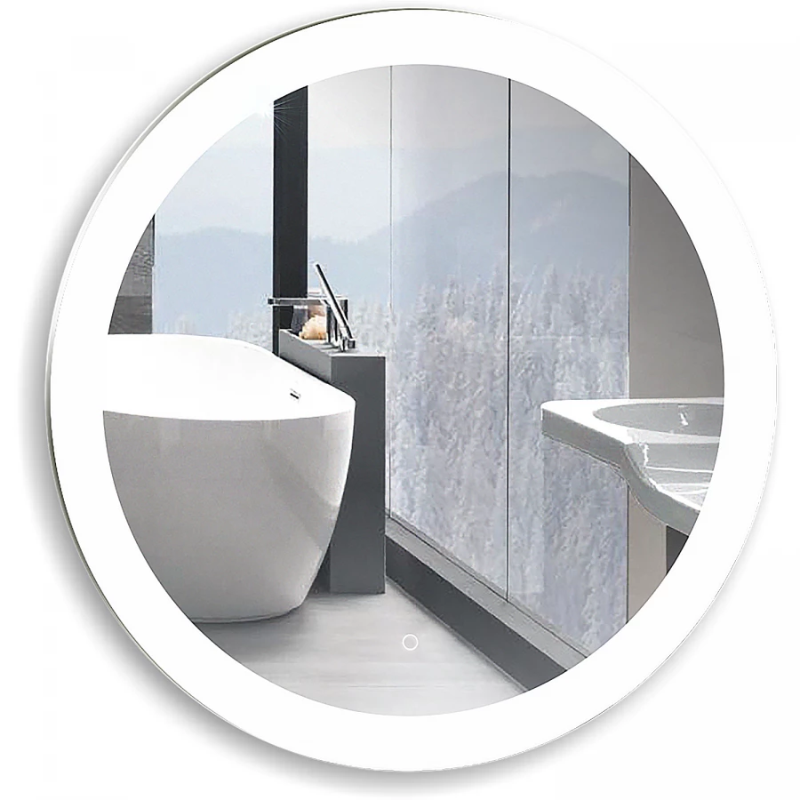 Зеркало Azario Перла-S сенсорный выключатель бегущая подсветка LED-00002736 d77 см