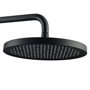 Верхний душ настенный Aquatek матовый черный AQ2080MB 260 мм