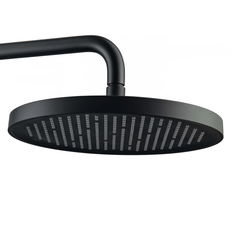 Верхний душ настенный Aquatek матовый черный AQ2080MB 260 мм