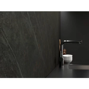 Керамогранит Ascale Allure Bookmatch Black B Velvet черный 320х160 см