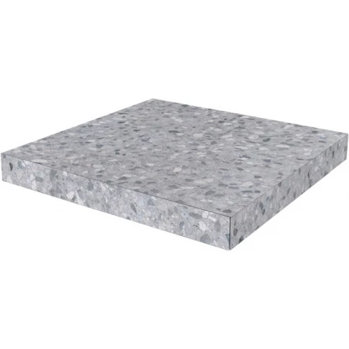 Ступень угловая клееная из керамогранита Kerama Marazzi Терраццо матовая серая SG632620R/GCA 33x33 см