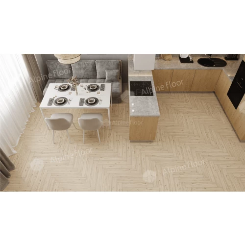 Ламинат Alpine Floor Herringbone Дуб Лион LF102-1 33 класс 8 мм 2.2034 кв.м 60.6х10.1 см