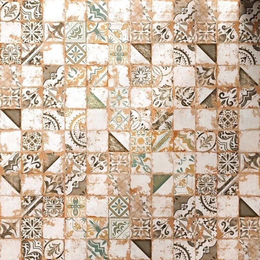 Керамогранит El Molino Memory 7 Verde Brillo матовый с блеском многоцветный 58х58 см