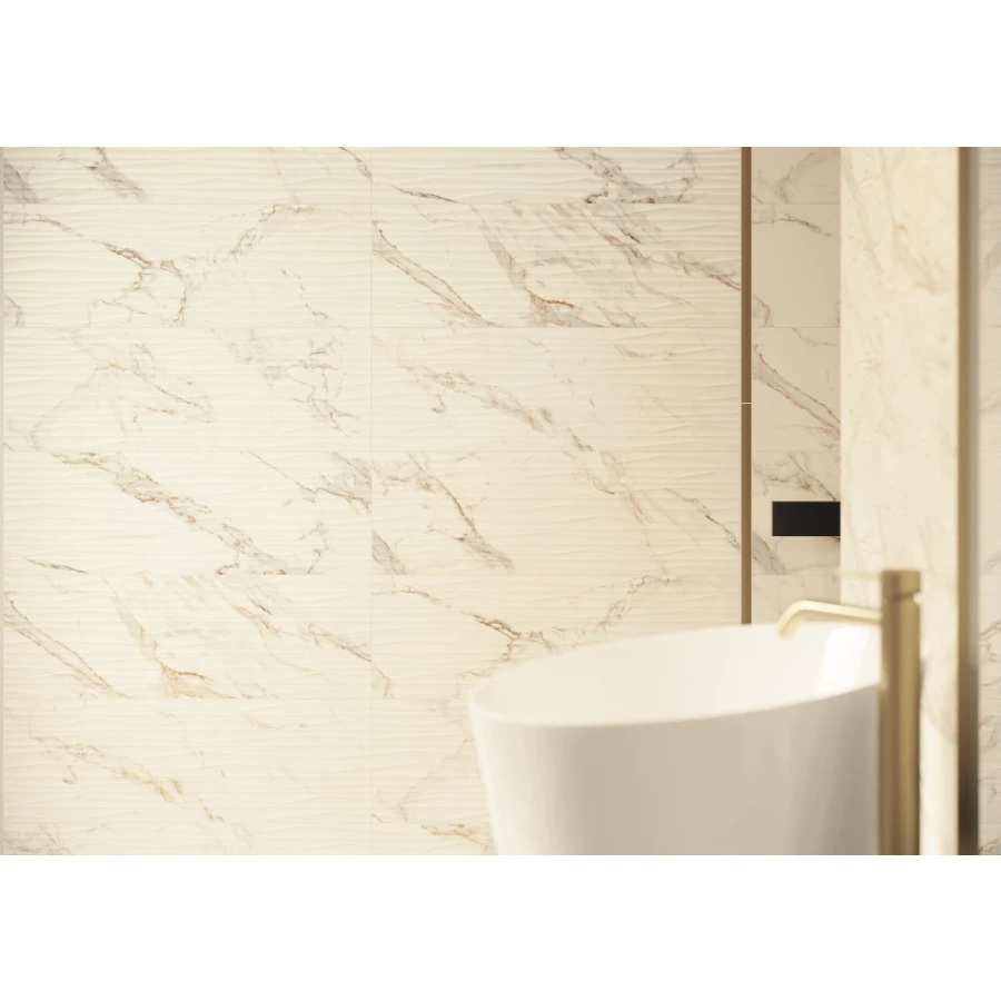 Плитка настенная Paradyz Serene Bianco Struktura Rekt 75х25 см