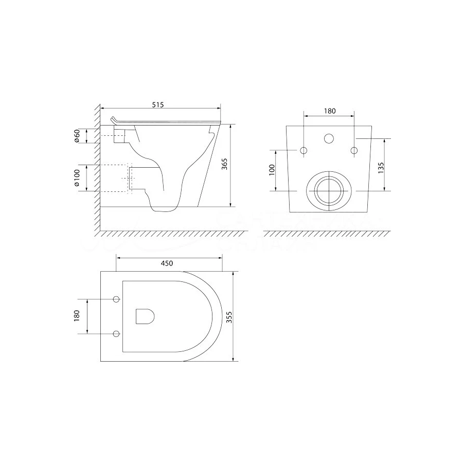 Унитаз подвесной безободковый Iddis Calipso CALRDSEi25