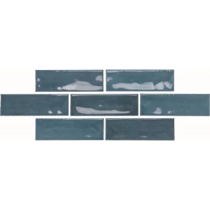 Керамогранит Monopole Artisan Blue 002592 глянцевый синий 15x5 см