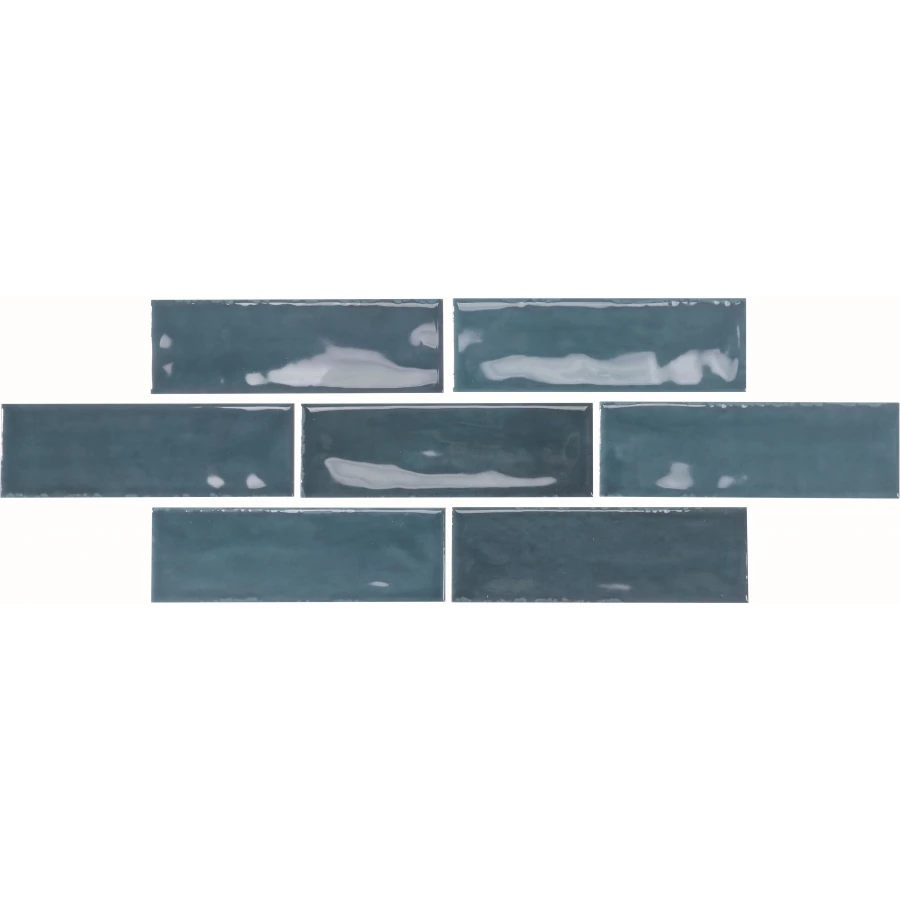 Керамогранит Monopole Artisan Blue 002592 глянцевый синий 15x5 см