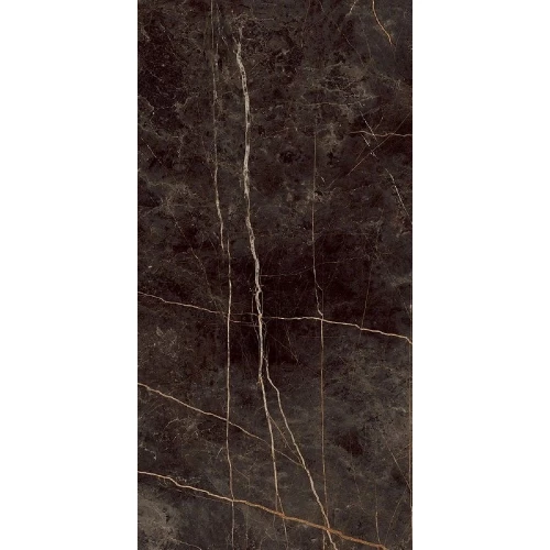 Керамогранит Marjan Tile Stone Vision Black глянцевый черный 8036 120х60 см