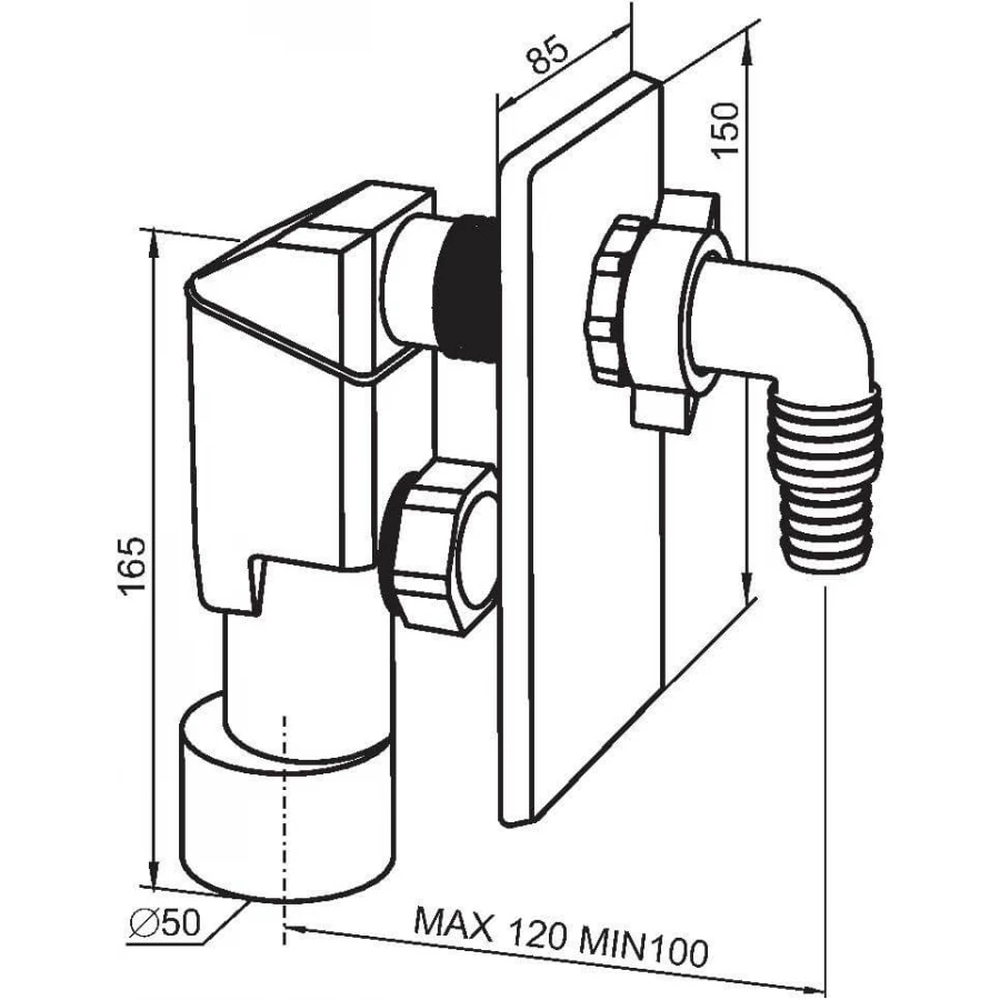Сифон SantecPro для стиральной машины AM150