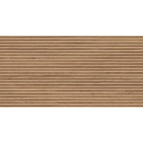 Керамогранит Laparet Wood Canarium Almond Stripes матовый карвинг тёмно-бежевый 120х60 см