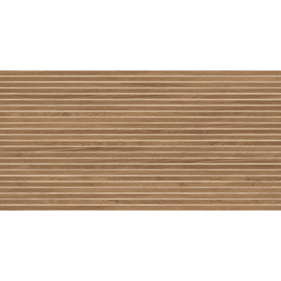 Керамогранит Laparet Wood Canarium Almond Stripes матовый карвинг тёмно-бежевый 120х60 см