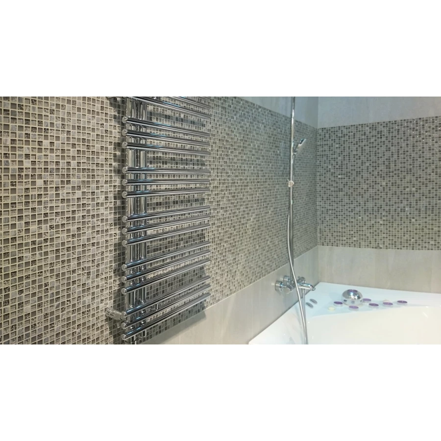 Мозаика из стекла и натурального камня Caramelle Mosaic Sitka серый 30,5x30,5 см