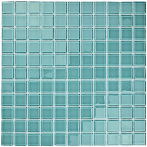 Мозаика Bonaparte Стеклянная мозаика Azov 25х25 глянцевая голубая 30х30 см