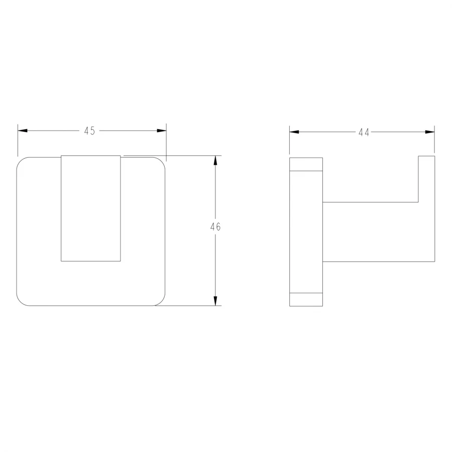 Крючок настенный Fashun одинарный чёрный A2605-1-7
