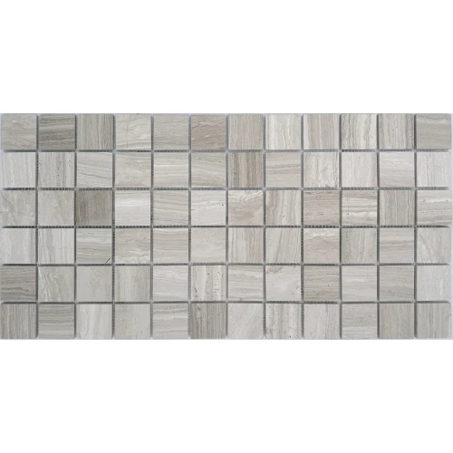 Мозаика из натурального камня LeeDo Ceramica Travertino Silver POL серый 30,5x30,5 см