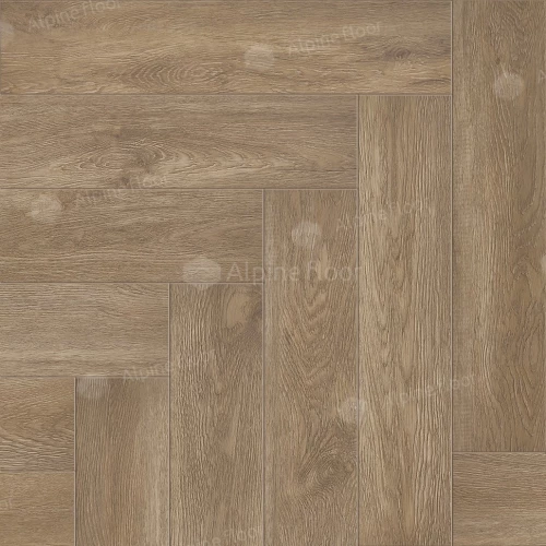 Каменный SPC ламинат Alpine Floor Parquet Light синхронное тиснение Макадамия ЕСО 13-10 43 класс 4 мм 1.95 кв.м 60х12.5 см