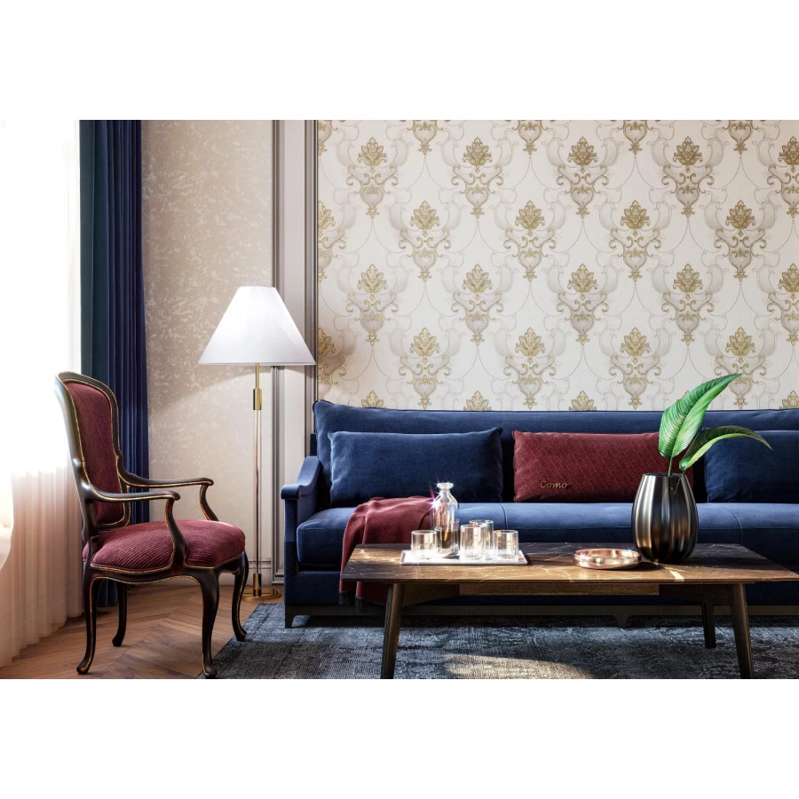 Обои флизелиновые Palitra Life Como белый PL72143-29 1,06х10,05 м