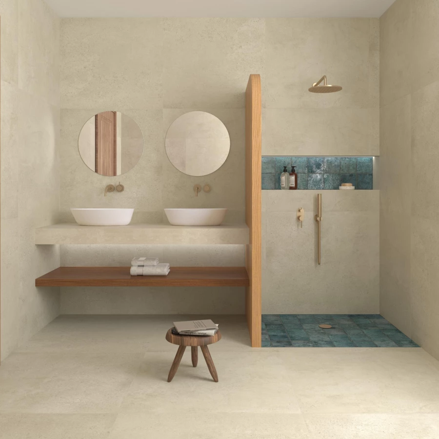 Керамогранит Dune Ceramica Tahiti Turquoise Glossy глянцевая бирюзовая 188827 14,7X14,7 см