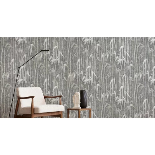 Обои флизелиновые Аспект Бамбук серые 70462-44 1,06х10,05 м