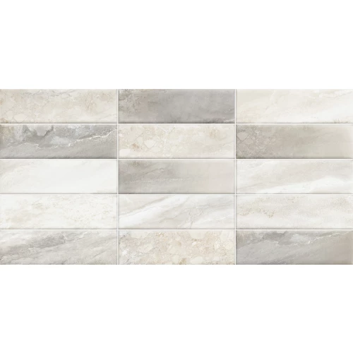 Плитка настенная ALMA Ceramica Adriatic рельефная матовая серая TWA3060ADT17 60х30 см