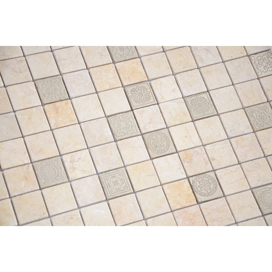 Мозаика из натурального камня LeeDo Ceramica Art Botticino Mat желто-бежевый 30х30 см