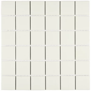 Мозаика Bonaparte Керамогранитная мозаика Arene White 48х48 противоскользящая матовая белая 30,6х30,6 см