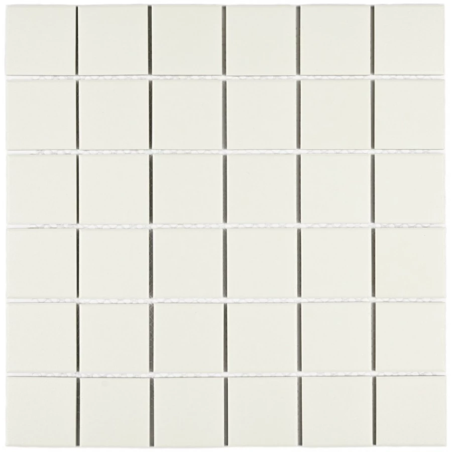 Мозаика Bonaparte Керамогранитная мозаика Arene White 48х48 противоскользящая матовая белая 30,6х30,6 см