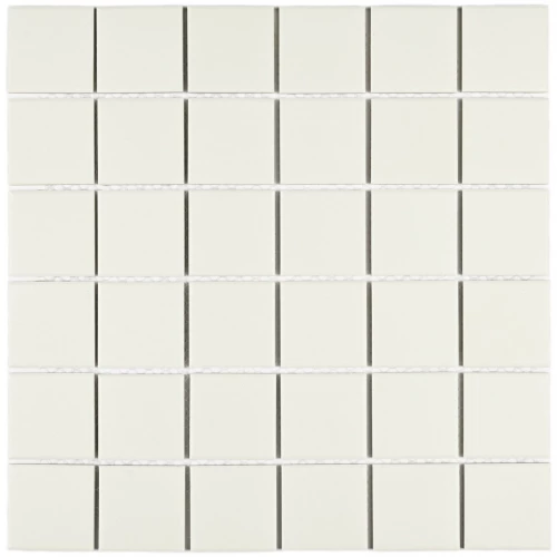 Мозаика Bonaparte Керамогранитная мозаика Arene White 48х48 противоскользящая матовая белая 30,6х30,6 см