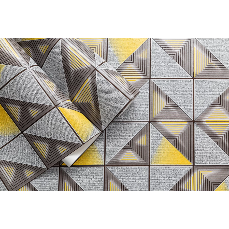 Обои бумажные Palitra Home HomeColor Trio серые HC11044-43 0.53х10.05 м