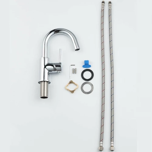 Смеситель Aquatek Европа для раковины без донного клапана хром AQ1307CR