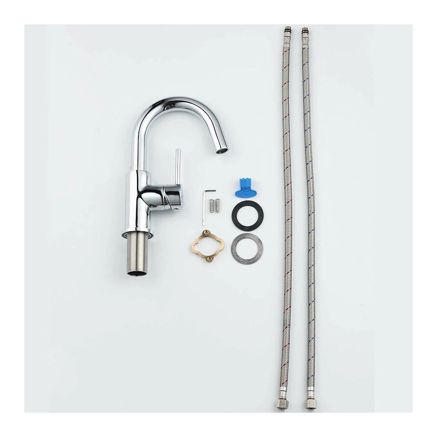 Смеситель Aquatek Европа для раковины без донного клапана хром AQ1307CR