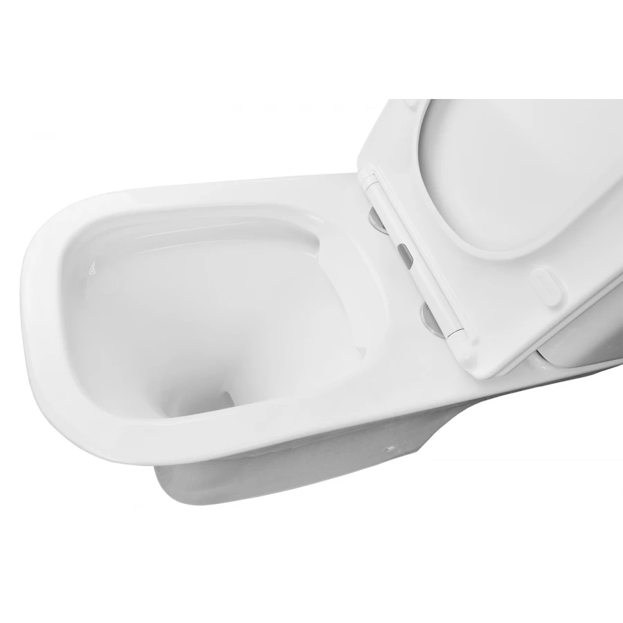 Унитаз напольный Azario Fretta Square безободковый с бачком и сиденьем микролифт AZ-5121 65х34х79 см