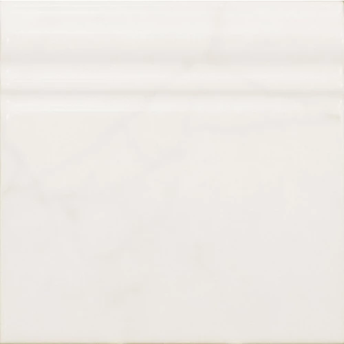 Плитка керамическая Equipe Каррара Скиртинг / Carrara Skirting глянцевая белая 23095 15х15 см