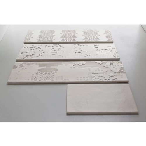 Керамогранит Mutina Бас-Релиеф Гарланд Релиеф Бианцо / Bas-Relief Garland Relief Bianco матовый белый PUBG01 54х18 см