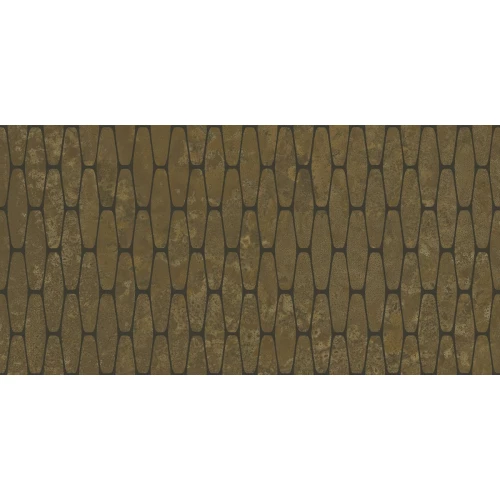 Керамогранит Aparici Illusion Brass Stamp Lappato полуглянцевый коричневый 4-140-3 100х50 см