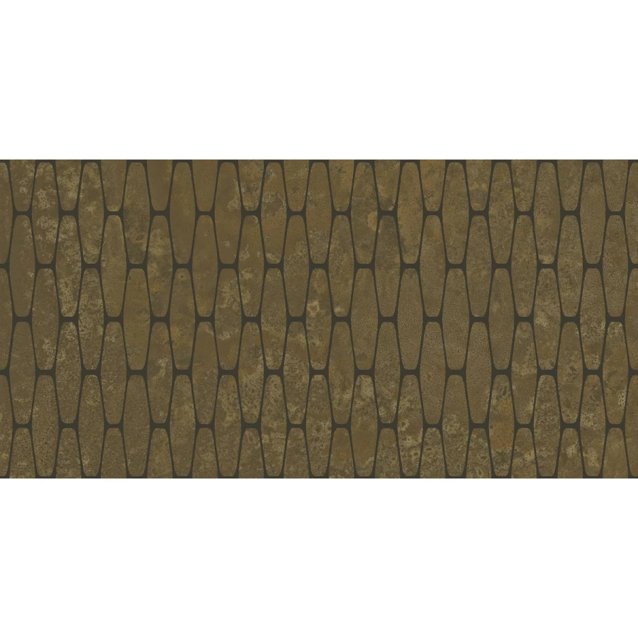 Керамогранит Aparici Illusion Brass Stamp Lappato полуглянцевый коричневый 4-140-3 100х50 см