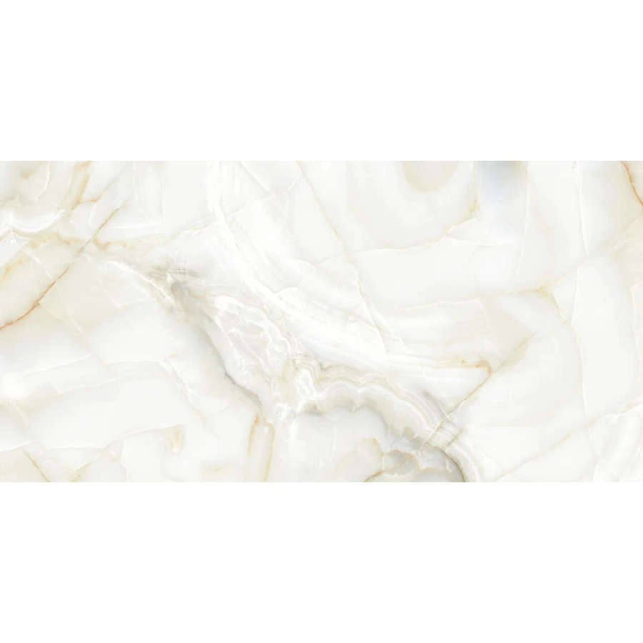 Керамогранит Planet Ceramics UKSL 2417 глянцевый с золотом белый 120х60 см