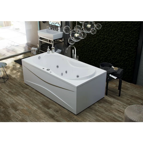 Акриловая ванна Акватек Мартиника слив слева с фронтальным экраном MAR180-0000068 180х90 см