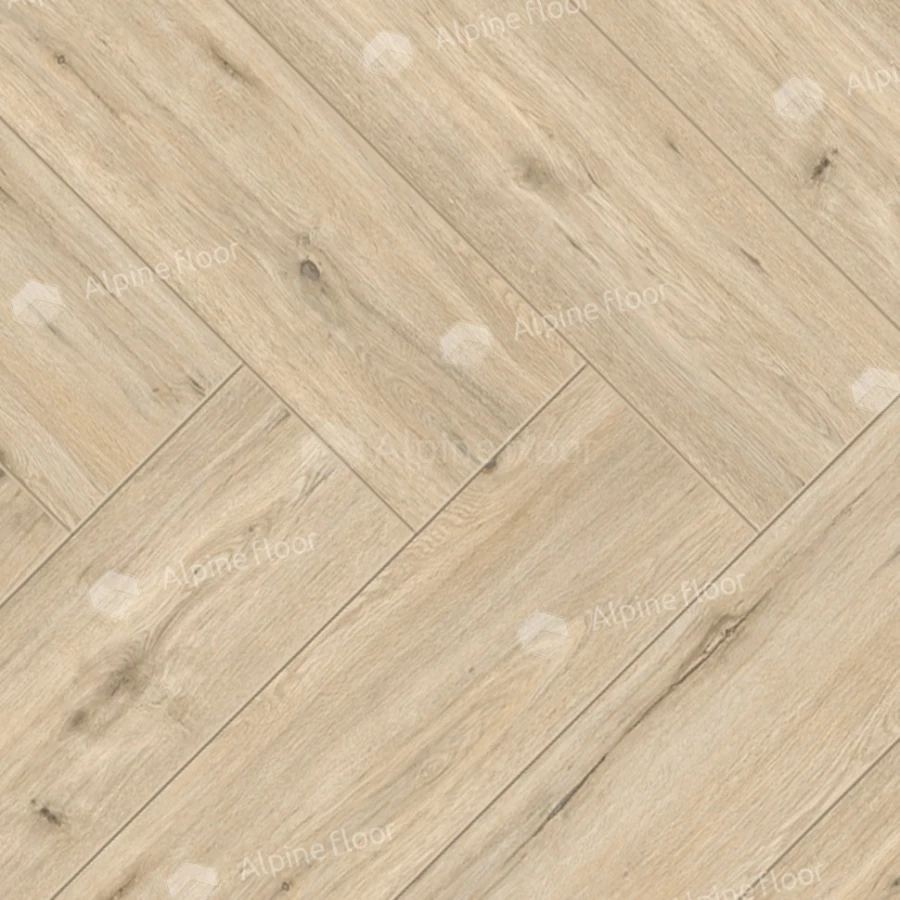 Ламинат Alpine Floor Herringbone Дуб Лион LF102-1 33 класс 8 мм 2.2034 кв.м 60.6х10.1 см