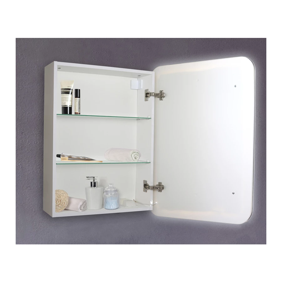 Зеркало-шкаф Azario Фиджи 50 c подсветкой и диммером LED-00002362 50.8х75.6х14 см